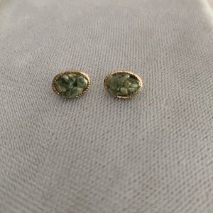 Jade stud earrings